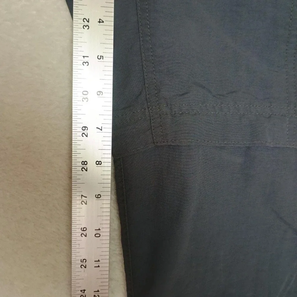 North Face Pants Mens 2XL Blue Cargo Convertible Nylon Relaxed Outdoor Hiking